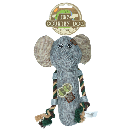 Country Dog Tiny Manny – Langlebiges Kuscheltier aus Leinenstoff