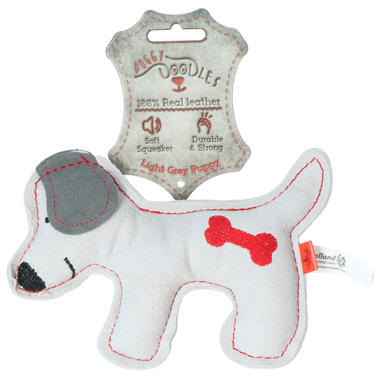 Doggy Doodles Donkey Braun Welpe – Hochwertiges Rindsleder Mit Lautarmem Quietscher