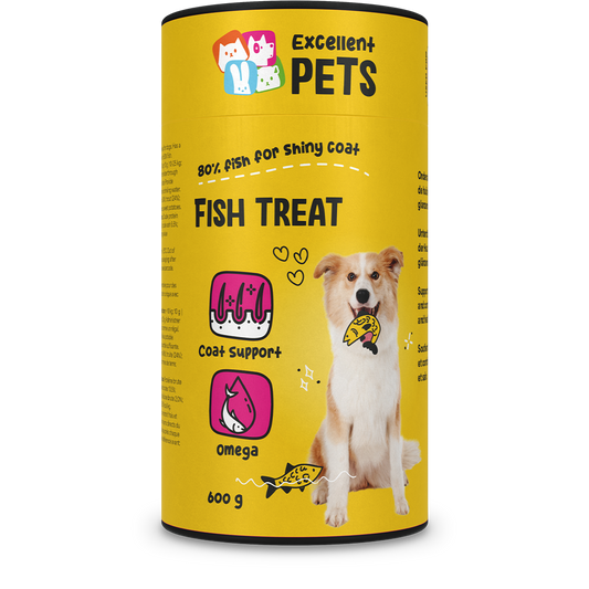 Excellent Pets Fish Treat 600 g – Unterstützt Gesundes Fell mit 80 Prozent Fisch