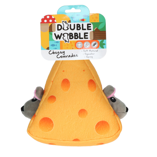 Double Wobble Cheesy Comrades – Extra Weiches Kuscheltier Mit Lustigen Quietschern