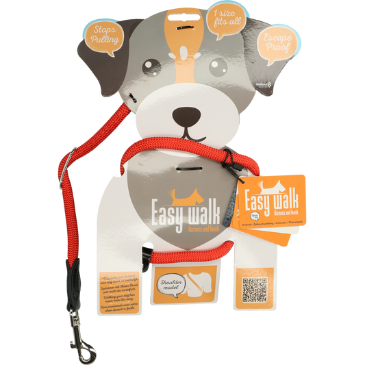 Easy Walk Schultermodell Rot Mini – Komfortables Geschirr Mit Zugentlastung