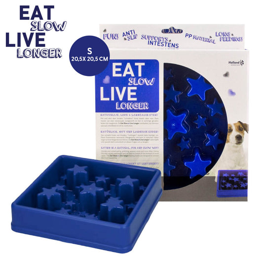 Eat Slow Live Longer Star Blau S – Fördert Langsame Fütterung