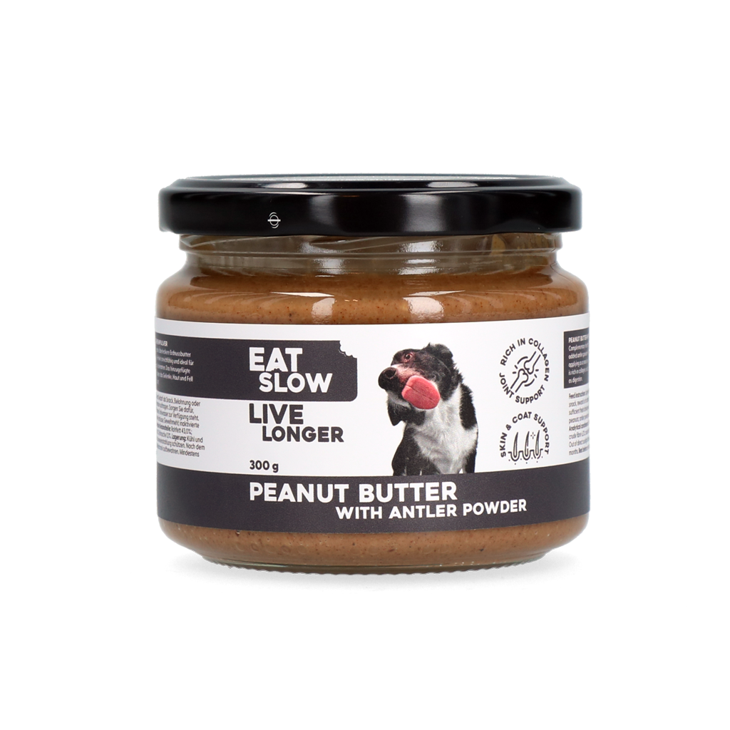 Eat Slow Live Longer Erdnussbutter Mit Geweihpulver 300 g – Geschmackvolle Gelenkunterstützung