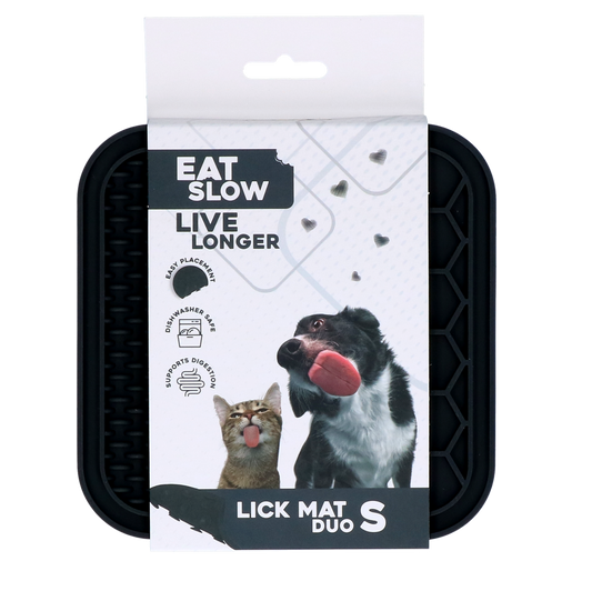 Eat Slow Live Longer Lick Mat Duo S Grau – Innovatives Fressspielzeug Mit Saugnäpfen
