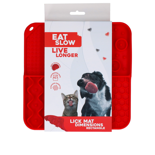 Eat Slow Live Longer Leckmatte – Fördert Langsame Ernährung mit Tiefen Fächern