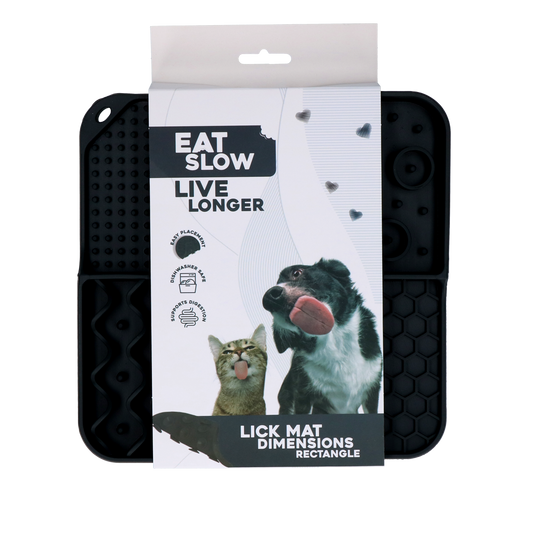 Eat Slow Live Longer Leckmatte Grau – Fördert Langsame Ernährung und Beschäftigung