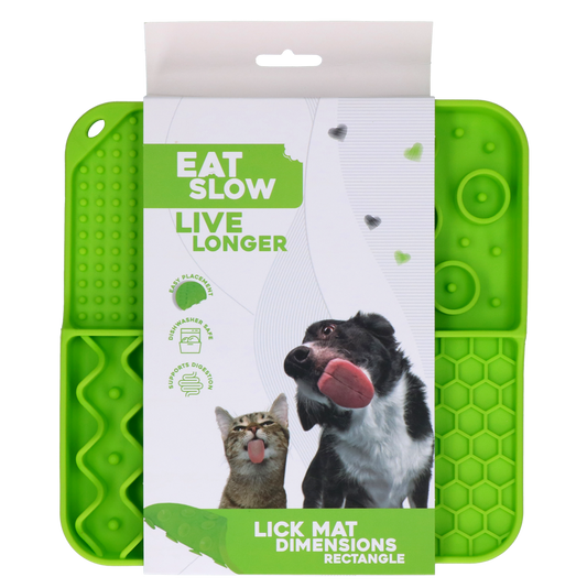 Eat Slow Live Longer Leckmatte – Fördert Langsame Ernährung für Hunde und Katzen