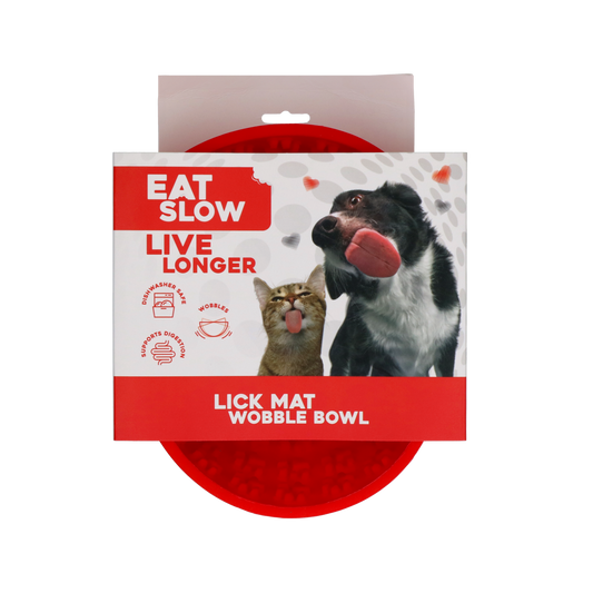 Eat Slow Live Longer Wackelnapf – Anti-Schlingnapf Mit Leckmatte Funktion