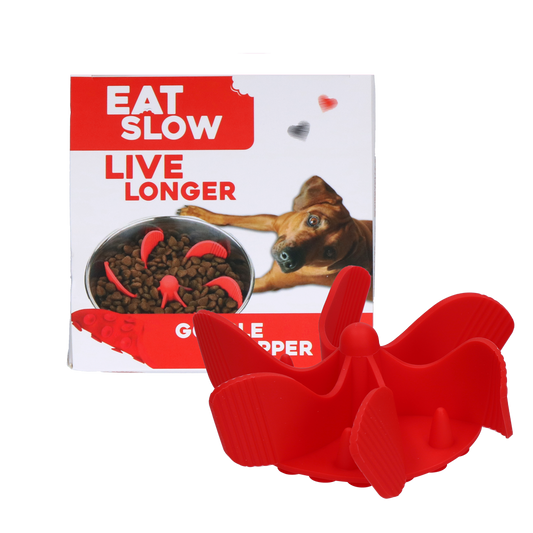 Eat Slow Live Longer Gobble Stopper Rot – Langsame Futteraufnahme Für Haustiere
