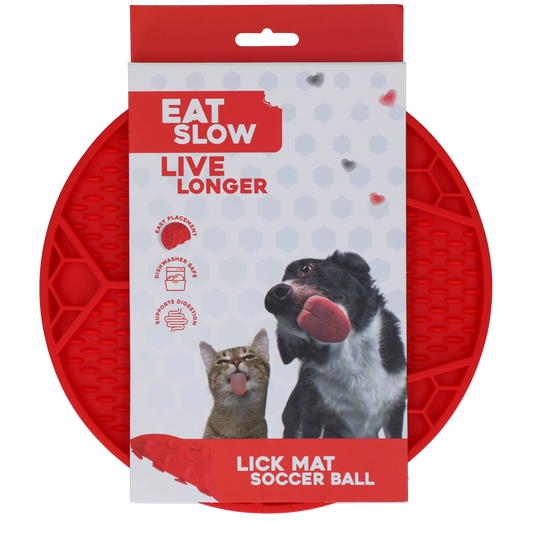 Eat Slow Live Longer Leckmatte Fußball – Fördert Langsame Fütterung