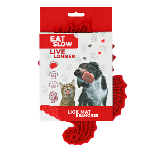Eat Slow Live Longer Leckmatte Seepferdchen – Fördert Langsame Ernährung für Haustiere