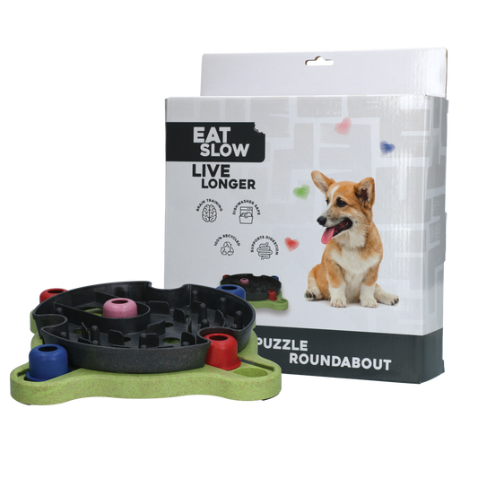 Eat Slow Live Longer Futterpuzzle Rundabout – Interaktive Beschäftigung Für Hunde