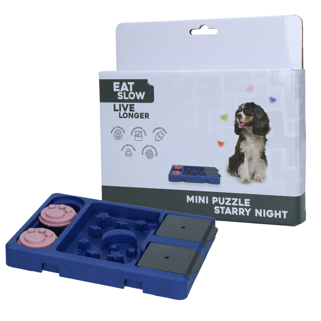 Eat Slow Live Longer Mini Puzzle – Fördert Geistige Aktivität Für Hunde