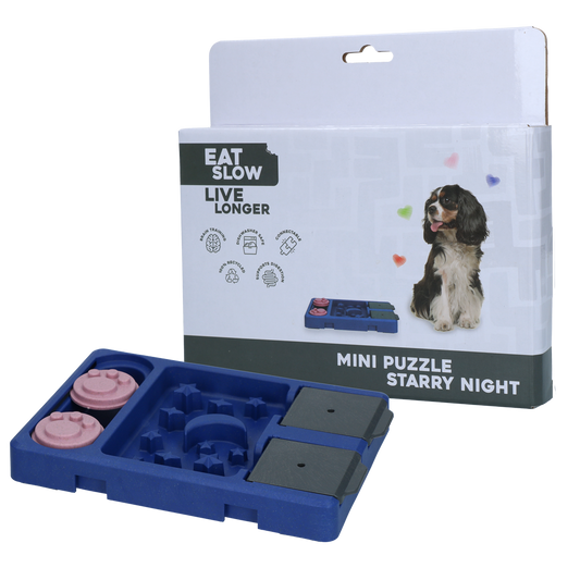 Eat Slow Live Longer Mini Puzzle – Fördert Geistige Aktivität Für Hunde