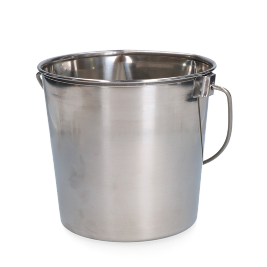 EdelstahlPro Edelstahleimer 3,71 l – Stabil und Praktisch Mit Flachem Rand