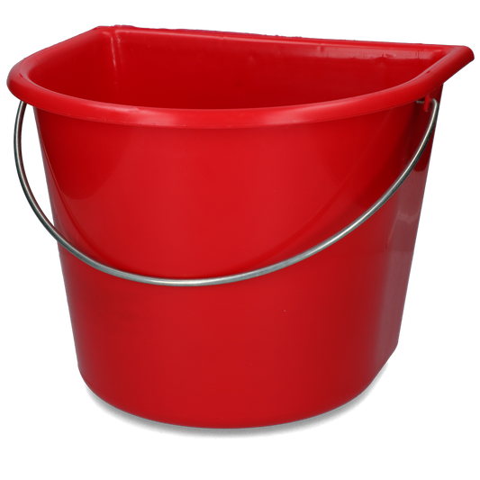 ErgoBucket Flacher Eimer 15 l Rot – Ergonomisches Design für Einfachen Transport