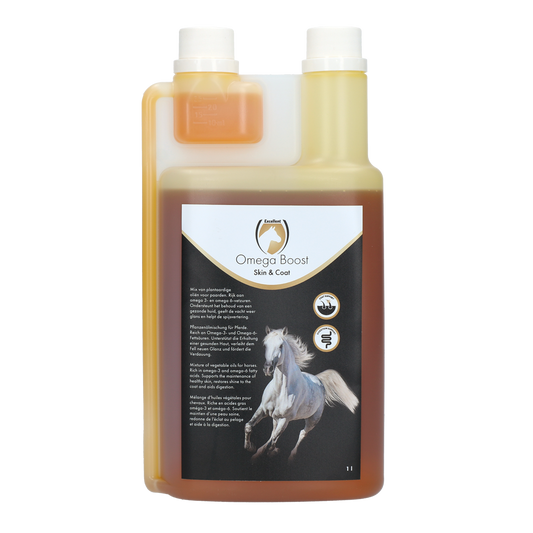 Excellent Horse Omega Boost 1 L – Veganes Ergänzungsfuttermittel Für Gesunde Haut