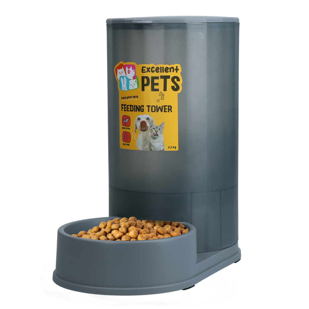 Excellent Pets Futterturm – Automatische Futterversorgung für Hunde und Katzen