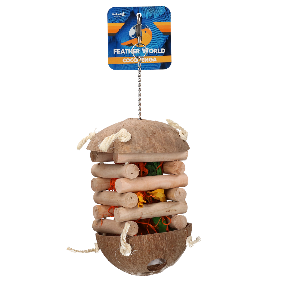 Feather World Coco Jenga – Herausforderndes Spielzeug Für Vögel
