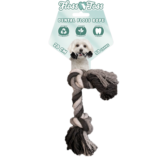 Floss Toss Dental Rope 2 Knot – Umweltfreundliches Spielzeug Für Gesunde Zähne