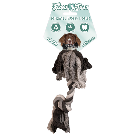 Floss Toss Dental Rope 2 Knot – Umweltfreundlich Und Sicher Für Hunde