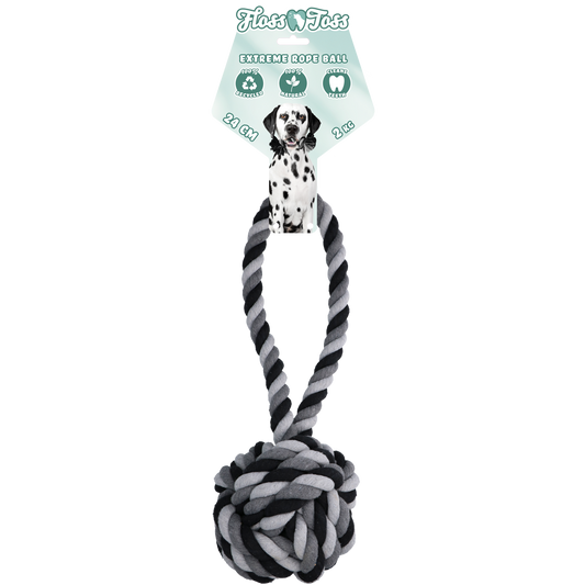 Floss Toss Dental Rope Extreme Tug und Ball – Umweltfreundlich und Langlebig
