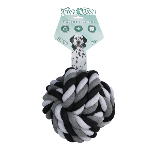 Floss Toss Dental Rope Extreme Ball – Umweltfreundliches Spielzeug Für Gesunde Zähne