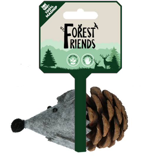 Forest Friends Maus Grau – Handgefertigt Mit Natürlichem Katzenminze-Füllung