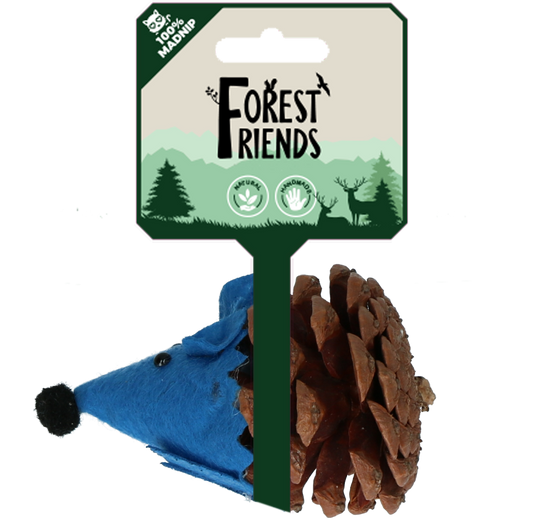 Forest Friends Maus Blau – Handgefertigt Aus Tannenzapfen Mit Katzenminze