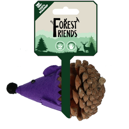 Forest Friends Maus Violett – Handgefertigt Mit Natürlichem Felz Und Katzenminze