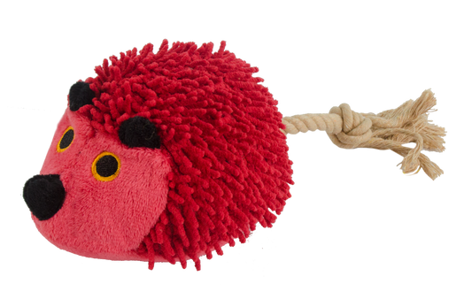 Fuzzle Hedgie Mit Schwanz Rot – Weiches Spielzeug Mit Quietscher