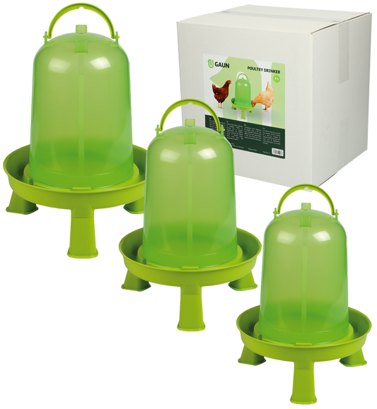 Gaun Geflügel Tränke mit Ständer Limonengrün – Hochwertiger Wasserspender für Geflügel