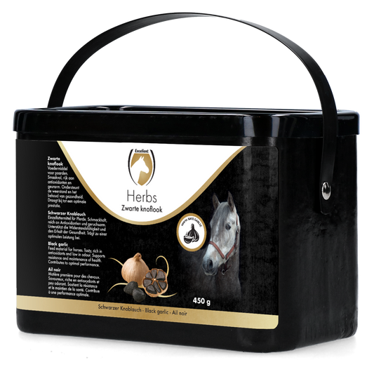 Excellent Horse Herbs Schwarzer Knoblauch 450 g – Milder Geschmack Ohne N-Propyldisulfid