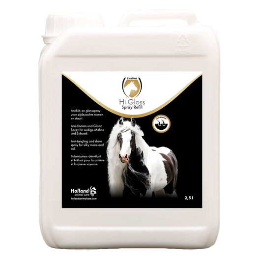 Excellent Horse Hi Gloss Spray Nachfüllung 2,5 l – Hochglänzender Glanz für Mähne und Schweif