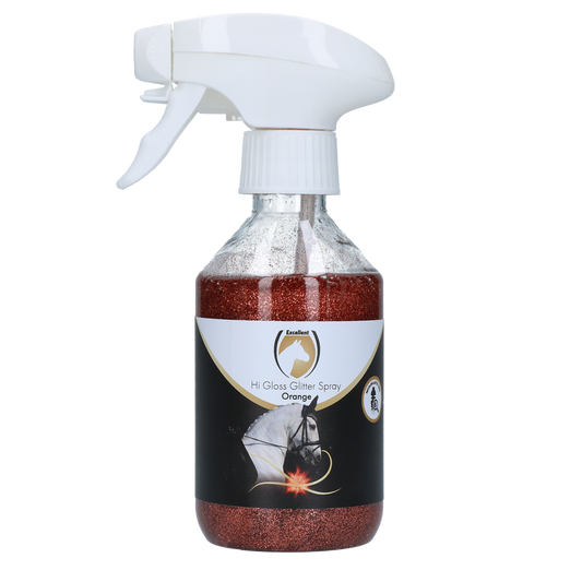Excellent Horse Hi Gloss Glitter Spray Orange 250 ml – Für Strahlenden Glitzereffekt