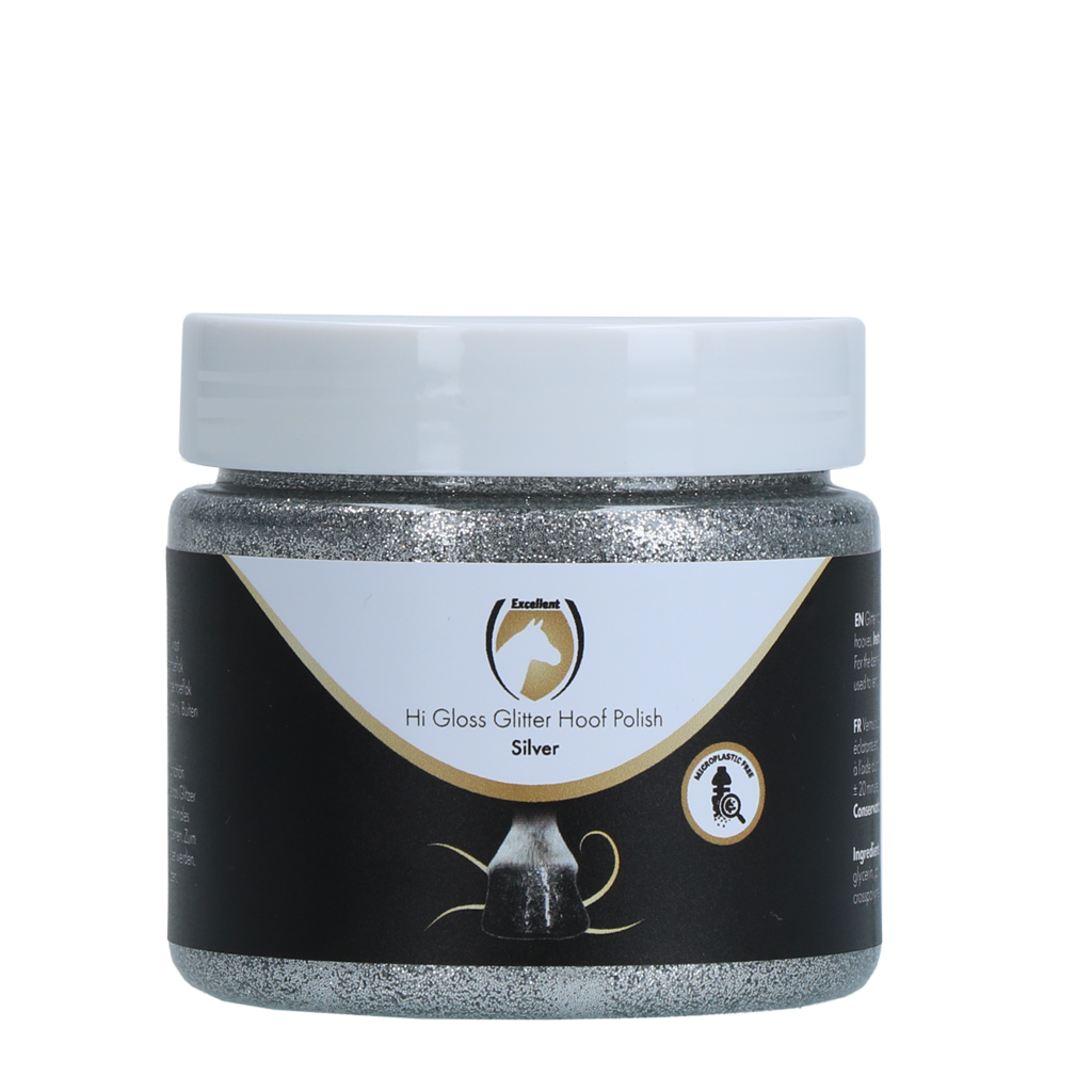 Excellent Horse Hi Gloss Glitter Huflack Silber 150 ml – Strahlender Glanz für Pferdehufe