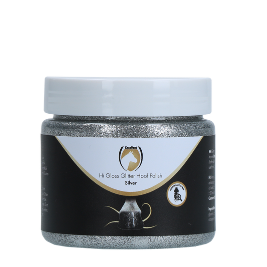 Excellent Horse Hi Gloss Glitter Huflack Silber 150 ml – Strahlender Glanz für Pferdehufe