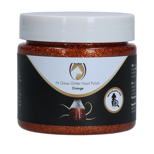 Excellent Horse Hi Gloss Glitzer Huflack Orange 150 ml – Perfekter Glanz Für Hufe