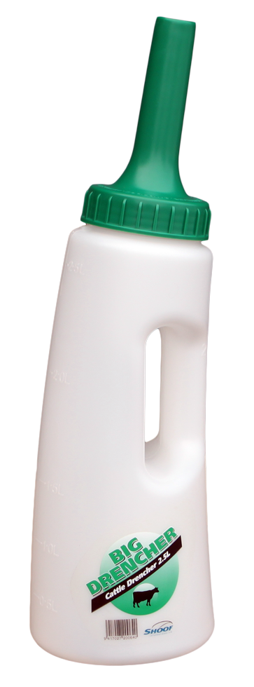 Eingabe Easy Drencher Big 2,5 l Rind/Kalb Grün – Langlebiges Kunststoffdesign mit Langer Düse