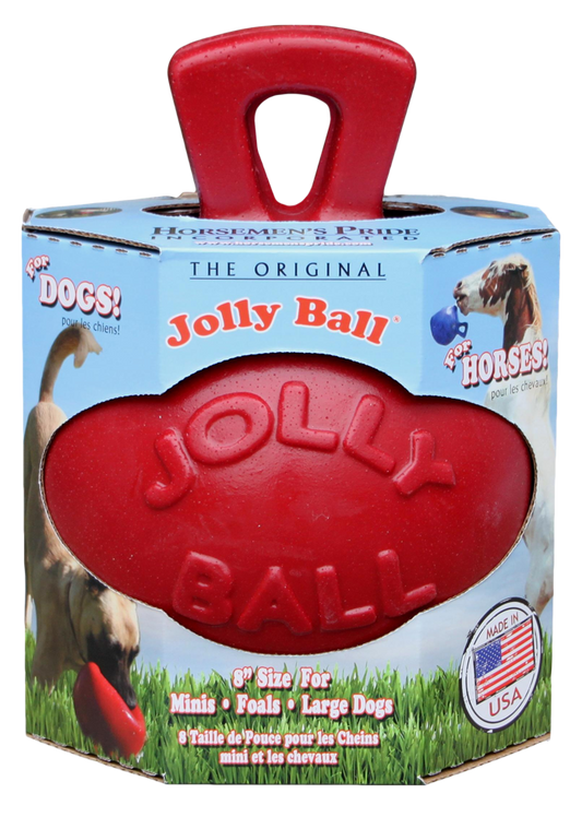 Jolly Ball Dual Rot – Selbstaufpumpender Pferdespielball