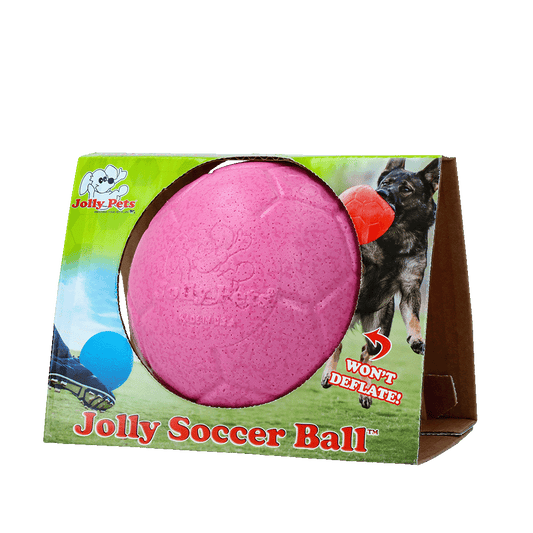 Jolly Jolly Soccer Ball Rosa S – Bissfester Hundespielball für Aktive Bewegung