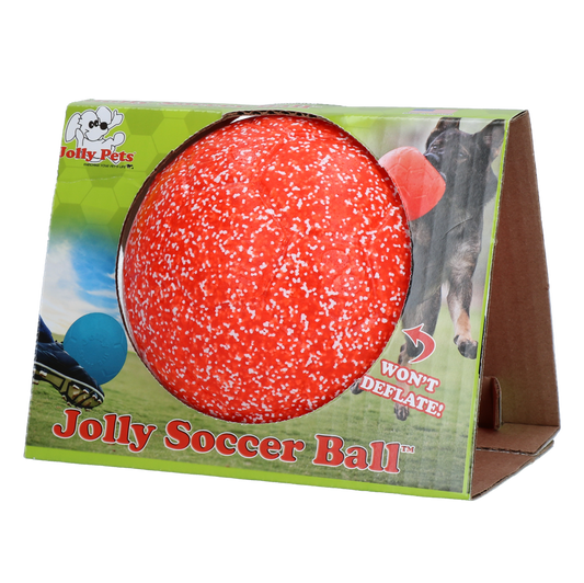 Jolly Hundeball Orange/Weiß S – Bissfestes Jollyflex-Material und Schwimmfähig