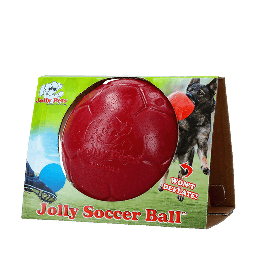 Jolly Jolly Soccer Ball Rot S – Bissfestes Material für Langlebigen Spielspaß