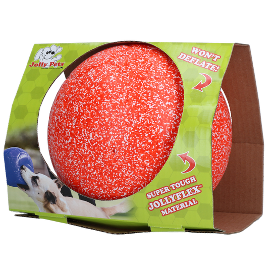 Jolly Fußball Orange/Weiß L – Bissfestes und Formstabilisiertes Material