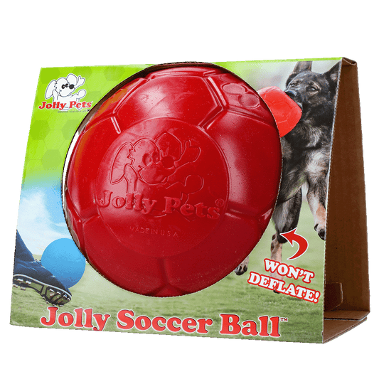 Jolly Fußball Rot L – Bissfestes und Schwimmfähiges Spielzeug