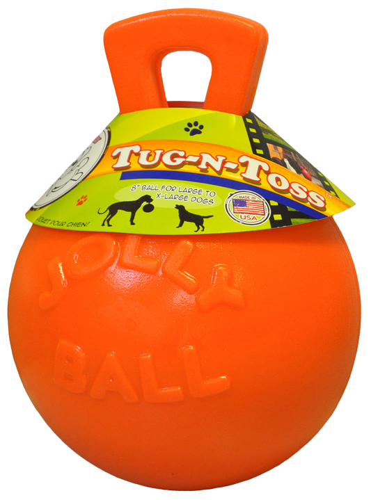 Jolly Tug-n-Toss Orange L – Punkt-Resistenter Spielball Für Hunde
