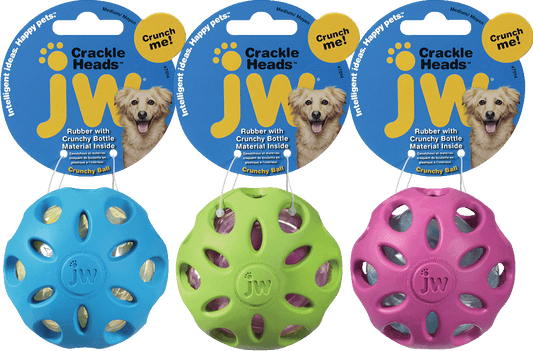 JW Crackle Heads Ball M – Garantiertes Spielvergnügen Für Hunde