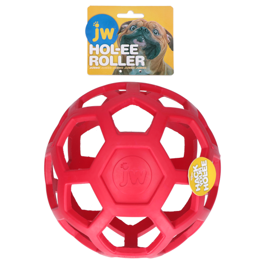 JW Hol-ee Roller Jumbo Rot – Strapazierfähiger Kautschuk für Apportierspiele