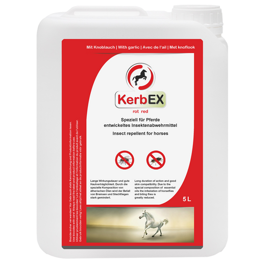 KerbEX Rot 5 l – Langanhaltender Insektenschutz für Pferde