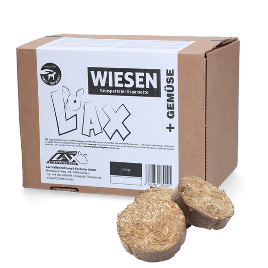 Lax Wiesen Knuspertaler Esparsette & Gemüse 3,5 kg – Gesunde Ergänzung Für Nagetiere